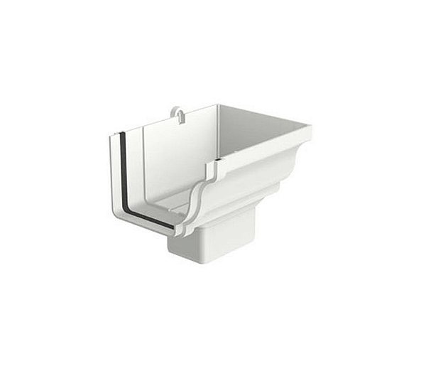 Bocal Retangular Direito Aquapluv Style Branco Tigre