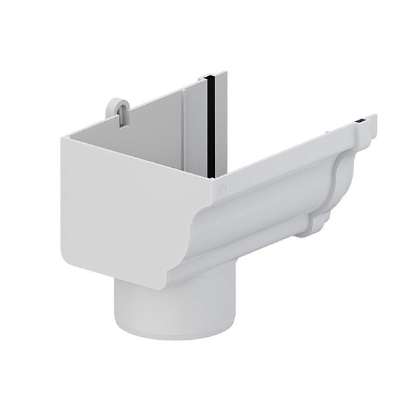 Bocal Circular Esquerdo Aquapluv Style Branco Tigre