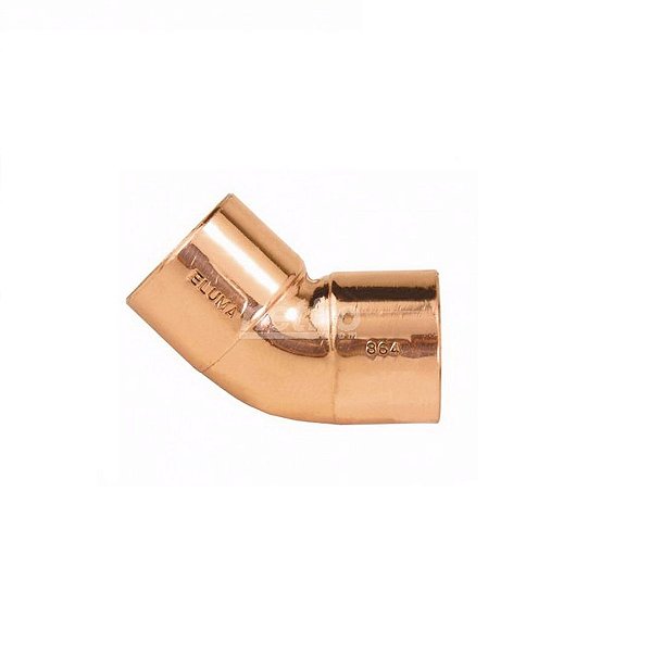 Curva 45°Cobre/Bronze Sem Anel Eluma