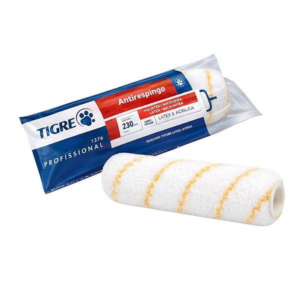 Rolo de Lã Sintética Antirrespingo Econômico 1376 Tigre