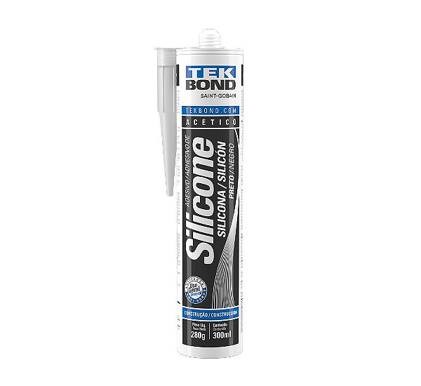 Silicone Acetico Preto Tekbond