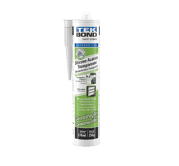 Silicone Acético Construção Transparente Tekbond