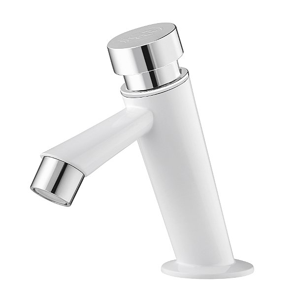 Torneira Automática Lavatório Mesa Branco Cromo Tigre