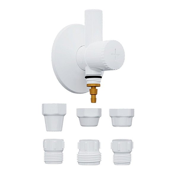 Adaptador p/ Filtro c/ Registro Integrado Abs Branco Blukit