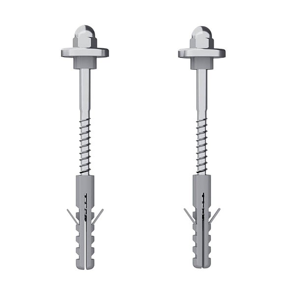 Kit Parafuso Aço Carbono Zincado p/ Vaso Sanitário W1/4 X 90 Bucha N10