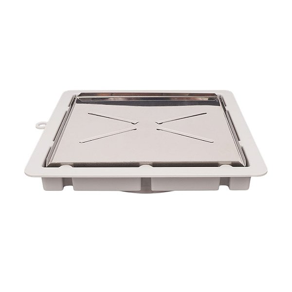 Ralo Premium Quadrado Invisível Inox Estrela