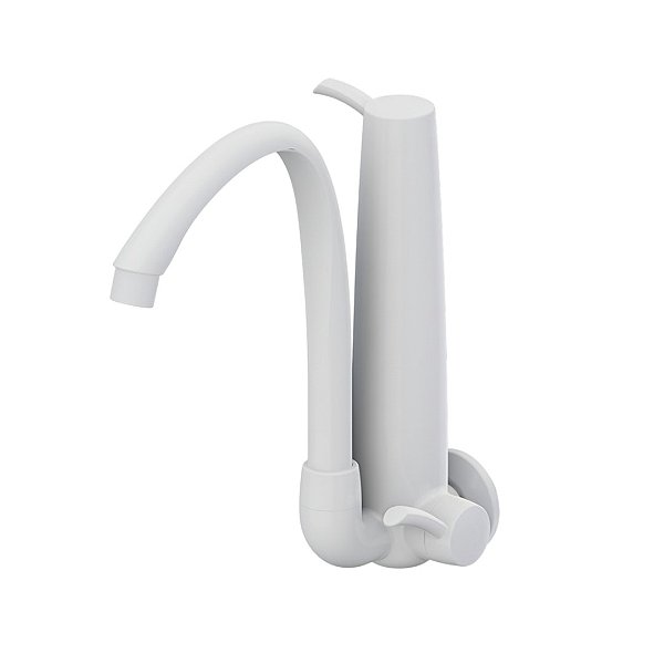 Torneira de Parede com Filtro e Bica Móvel Branca Tigre