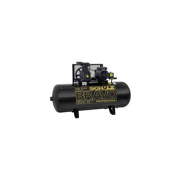 COMPRESSOR SCHULZ CSL10 BRAVO 2 CILINDROS 10 PÉS 2HP 200 LITROS