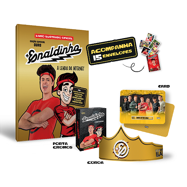 Livro Ilustrado Capa Dura Oficial Enaldinho Edição Especial Ouro Editora Pixel Livros 