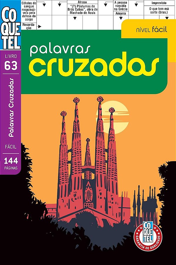 Livro Coquetel Palavras Cruzadas Nível Fácil Ed 63