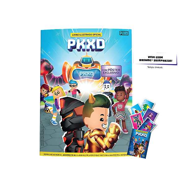Kit Livro ilustrado oficial PK XD + 10 envelopes + Brinde