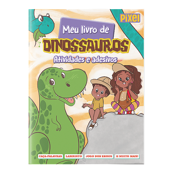 Meu livro de dinossauros: Atividades e adesivos