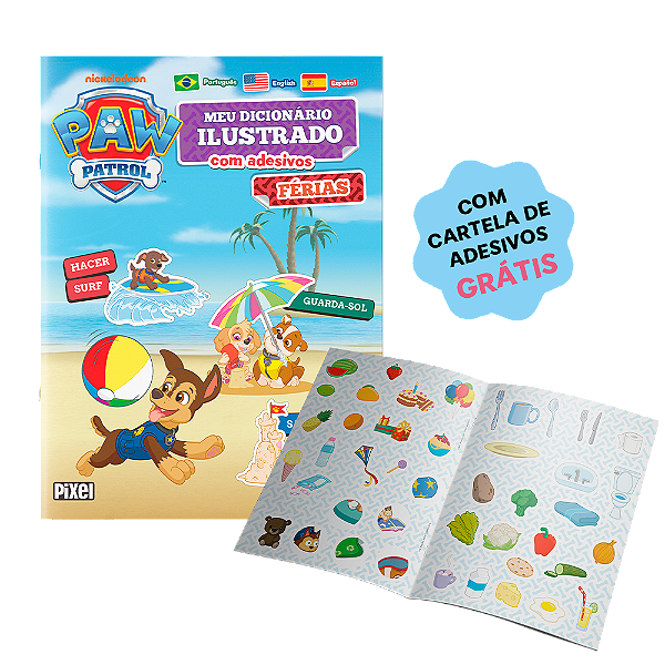 Patrulha Canina - Meu primeiro dicionário de adesivos: Férias
