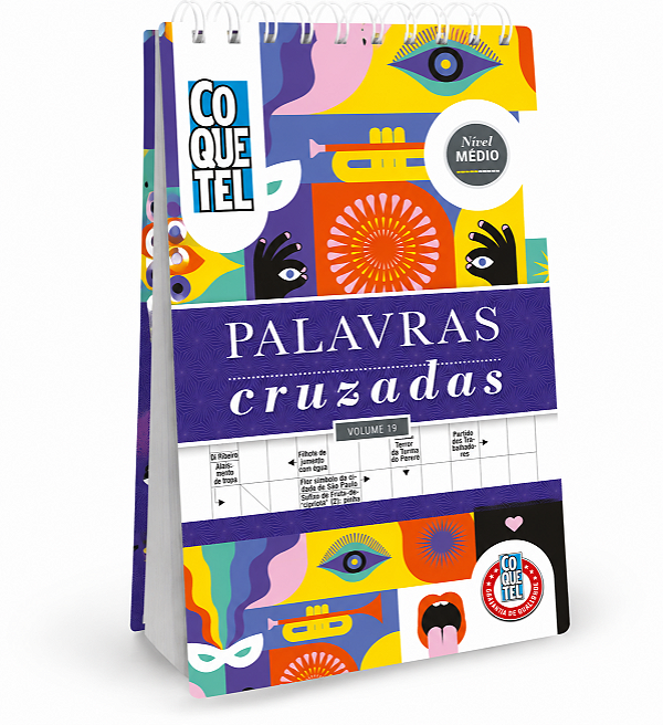 Livro Coquetel Espiral Palavras Cruzadas Médio 19