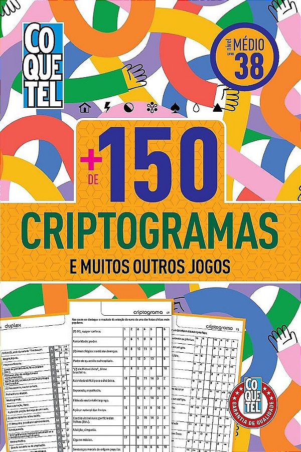 Livro Coquetel Mais de 150 Criptogramas 38