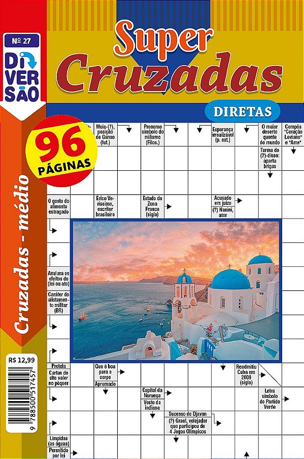 Livro Diversão Super Palavras-Cruzadas Diretas 27