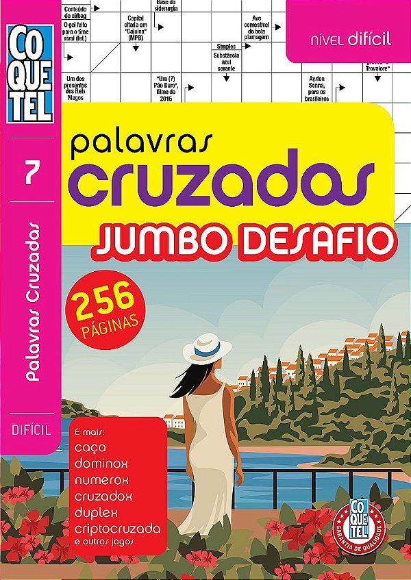 Livro Coquetel Palavras-Cruzadas Jumbo Desafio 7