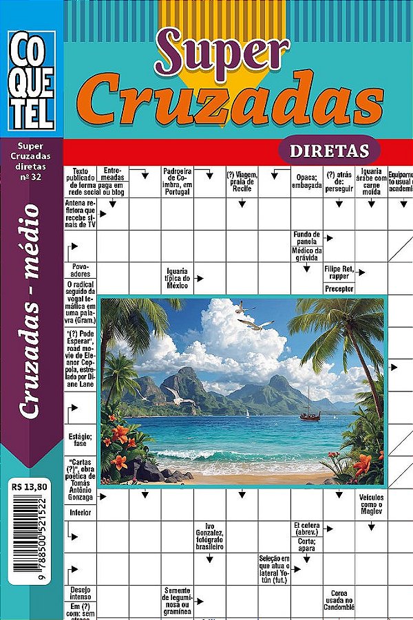 Livro Coquetel Super Palavras Cruzadas Diretas 32