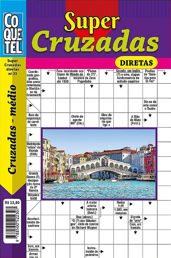 Livro Coquetel Super Palavras Cruzadas Diretas 33