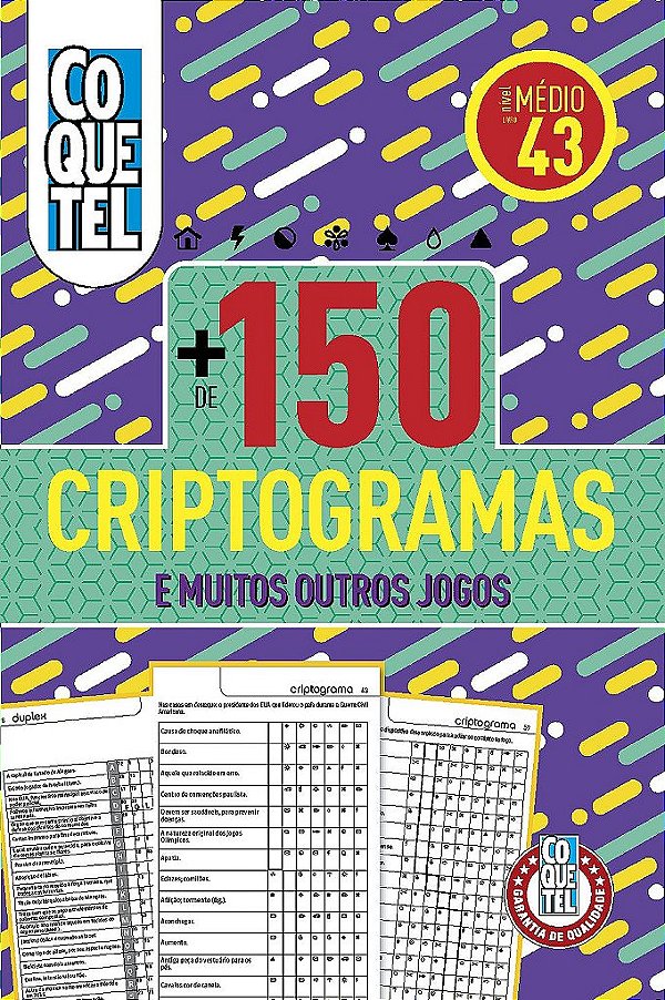 Livro Coquetel Mais de 150 Criptogramas 43