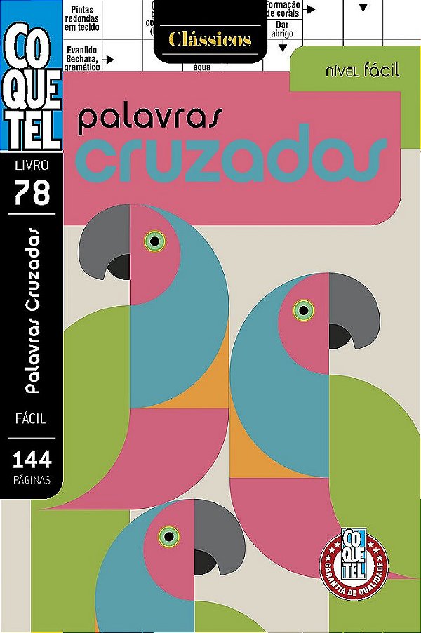 Livro Coquetel Palavras Cruzadas Fácil 78