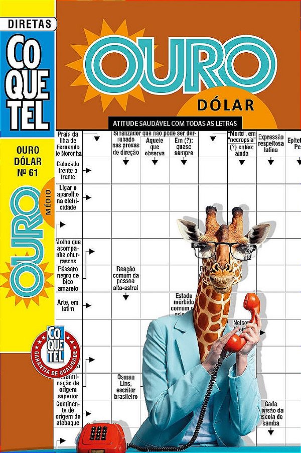 Livro Coquetel Palavras-Cruzadas Ouro Dólar 61