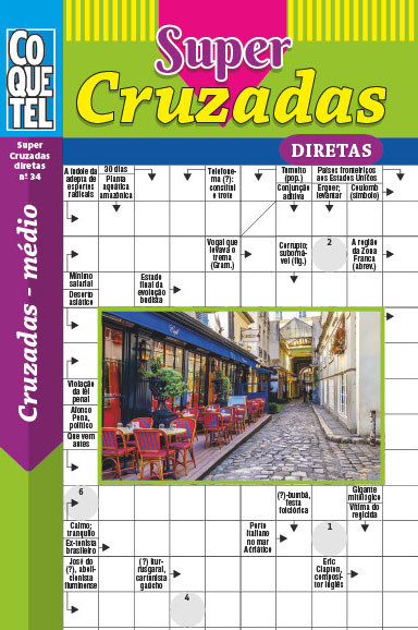 Livro Coquetel Super Palavras Cruzadas Diretas 34