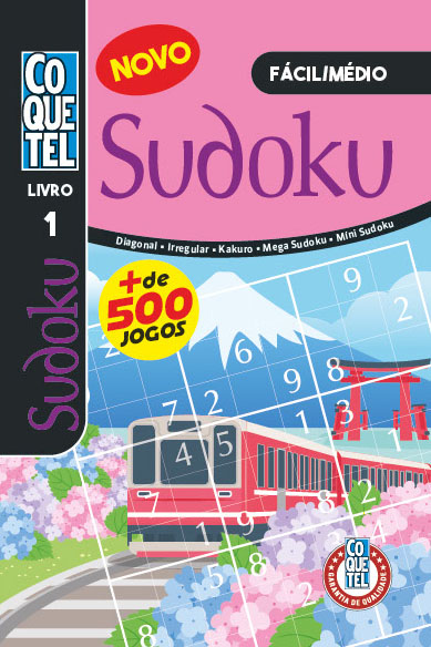 Livro Coquetel Mais de 500 Sudokus Fácil-Médio 1