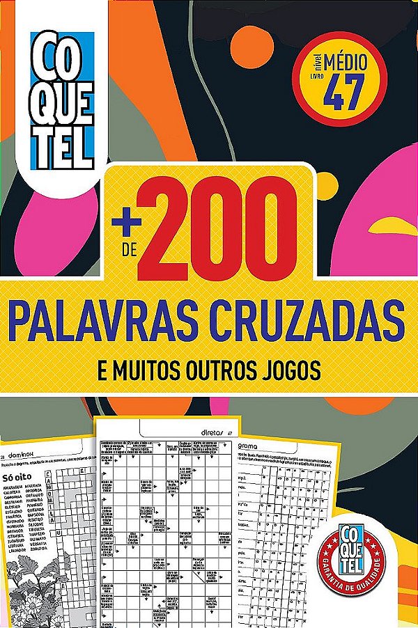 Livro Coquetel Mais de 200 Palavras Cruzadas 47