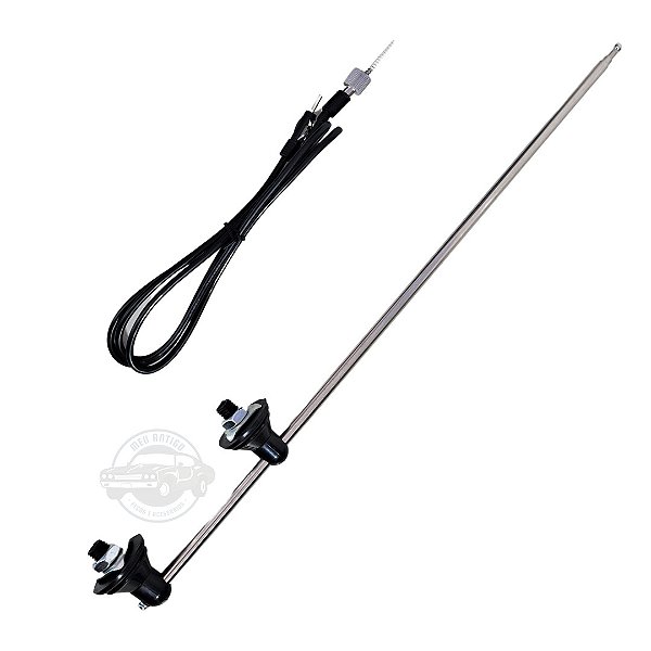 Antena Cromada 4 Estágios Com Cabo Vw Kombi E Fusca