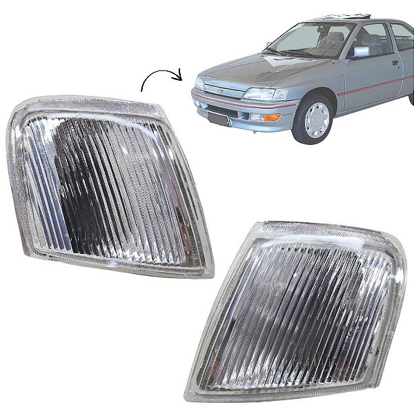 Par De Lanterna Pisca Escort Xr3 93/96 Cristal Dianteira