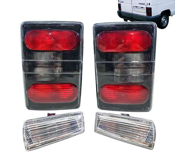 Par De Lanterna Traseira Renault Trafic De 1993 A 1998 Fume