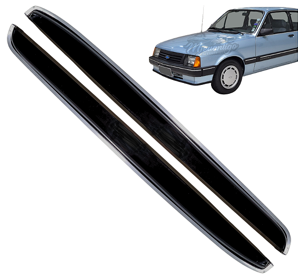 Calha De Chuva Com Friso Em Alumínio Gm Chevette De 1983 A 1994
