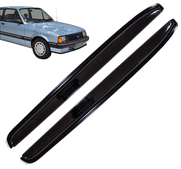 Calha De Chuva Com Friso Preto Toda Linha Gm De 1983 A 1994