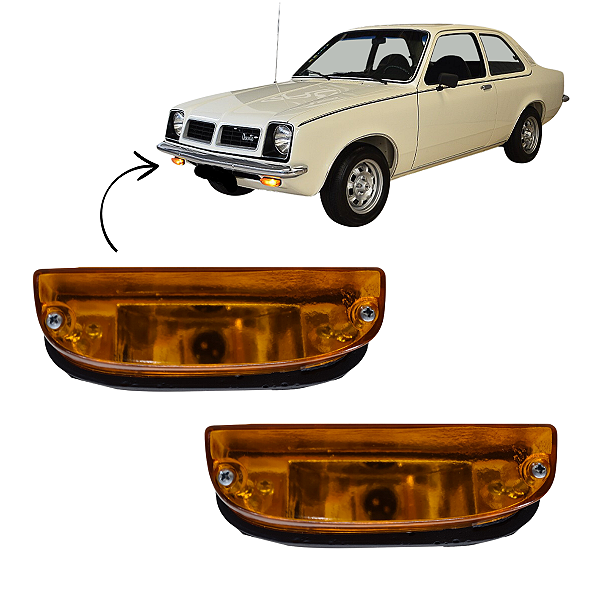 Lanterna Pisca Dianteiro Ambar Gm Chevette De 1973 A 1982