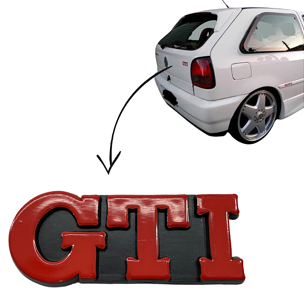 Emblema Vermelho Gol Gti De 1995 A 1998