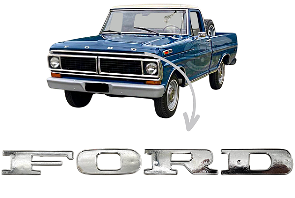 Emblema Capo Letras Ford F100 F1000 F4000 F600 F700 F350