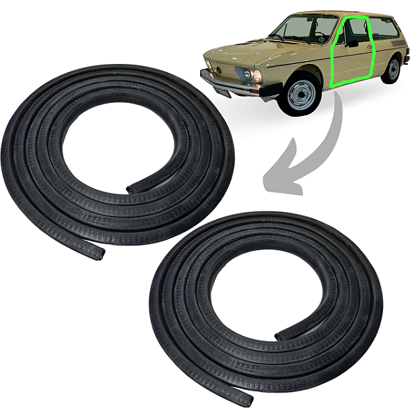 Kit Borracha De Vedação 2 Portas Brasilia E Variant 2