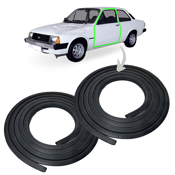 Par Borracha Vedação Da Porta Chevette Chevy Marajó 83 A 94