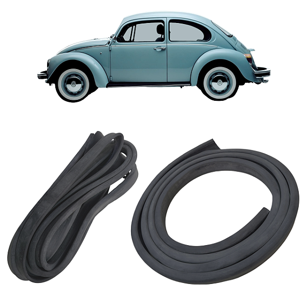Kit Borracha Guarnicao Capo Dianteiro + Tampa Motor Fusca