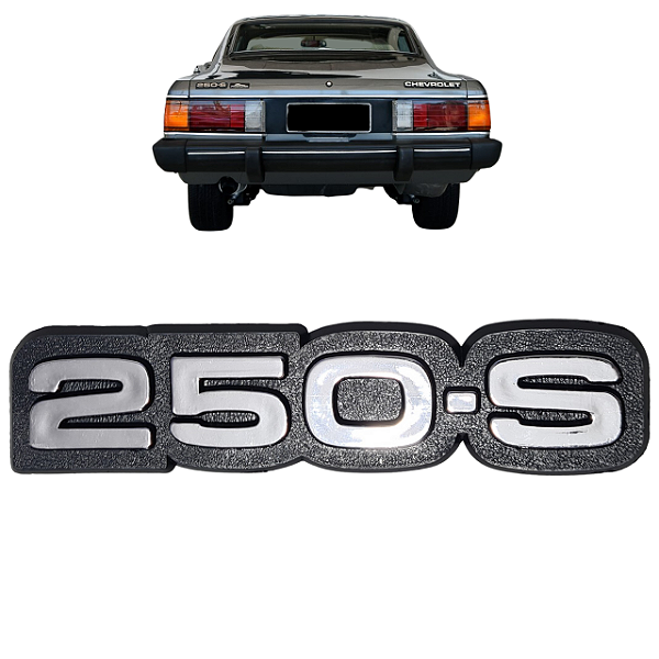 Emblema 250 S Traseiro Chevrolet Opala Caravan 1982 A 1990