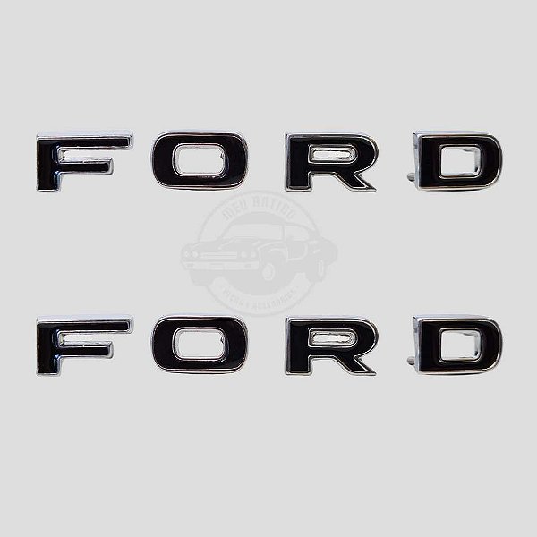 Par Emblemas Letras Ford Capô Corcel Belina 68 79 70 71 72
