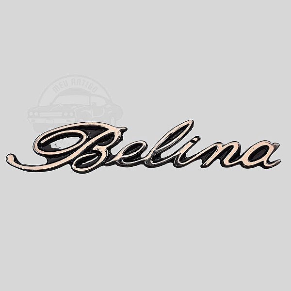 Emblema Belina Manuscrito / Metal Cromado