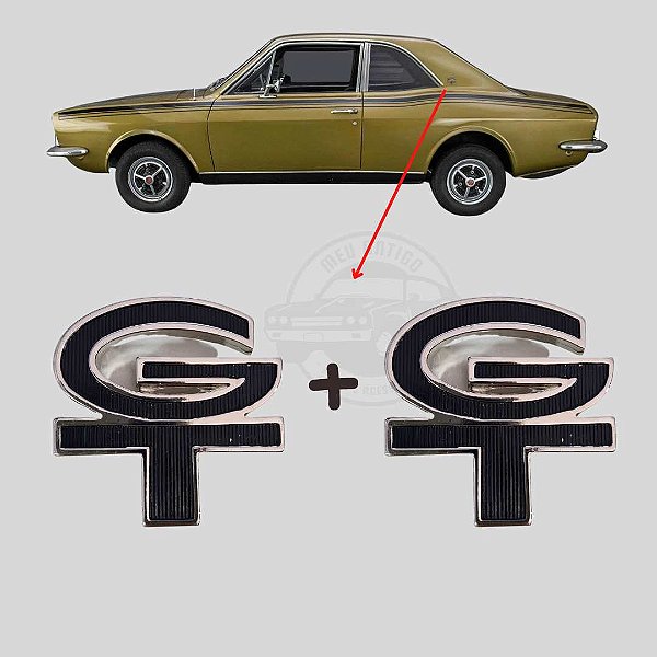 Par Emblema Coluna Corcel Gt