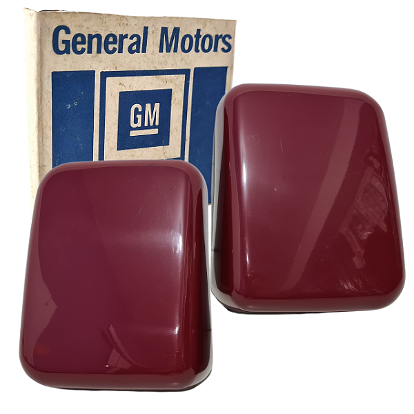 Par Capa Espelho Retrovisor Lateral A20 D20 Orig Gm Vermelho