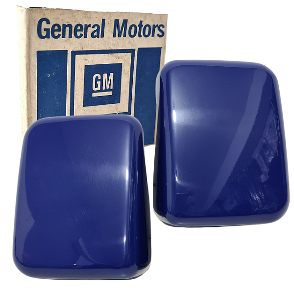 Par Capa Espelho Retrovisor Lateral A20 D20 Orig Gm Azul