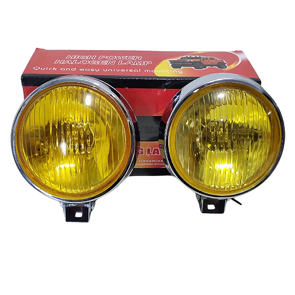 Par De Farol de Milha Amarelo Redondo Fusca KombicGermany Clássicos
