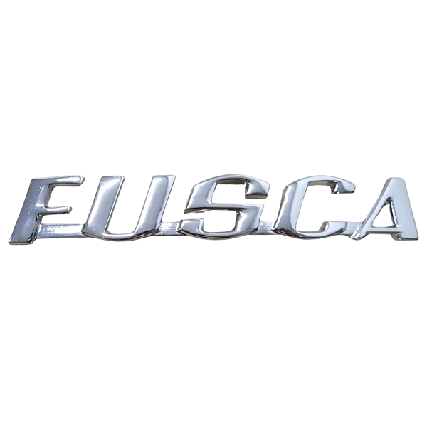Emblema Mano Escrito Fusca Metal Cromado Capo