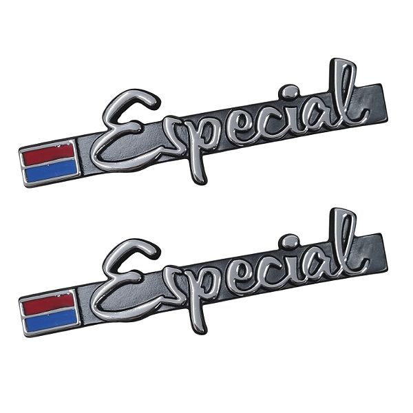 Par de Emblema Metal Lateral Modelo Especial Chevrolet Opala