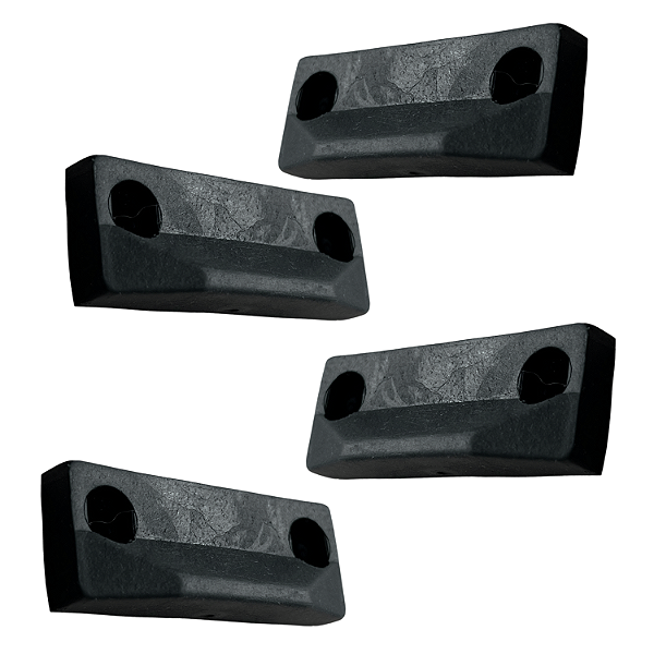 Kit Batente Coxim do Capô Ford F1000 F4000 F11000 F600 Até 1992 - Jogo com 4 Peças de Borracha"